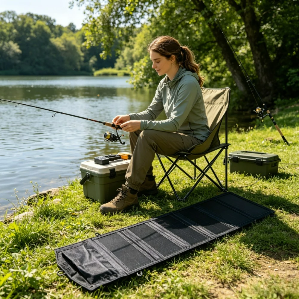 Adventure Outdoor USB Solar Panel Foldable 25W 100W Portable Waterproof Charger for Digital Devices Phone Tablet Camera Power