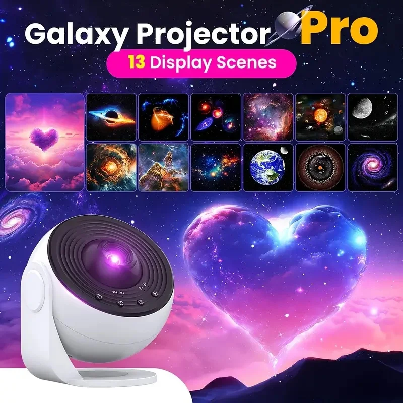 Starry Sky Projector Night Light 360° Rotate Galaxy Projector Pro Planetarium Lamp For Kids Bedroom Valentines Day GiftDecorate