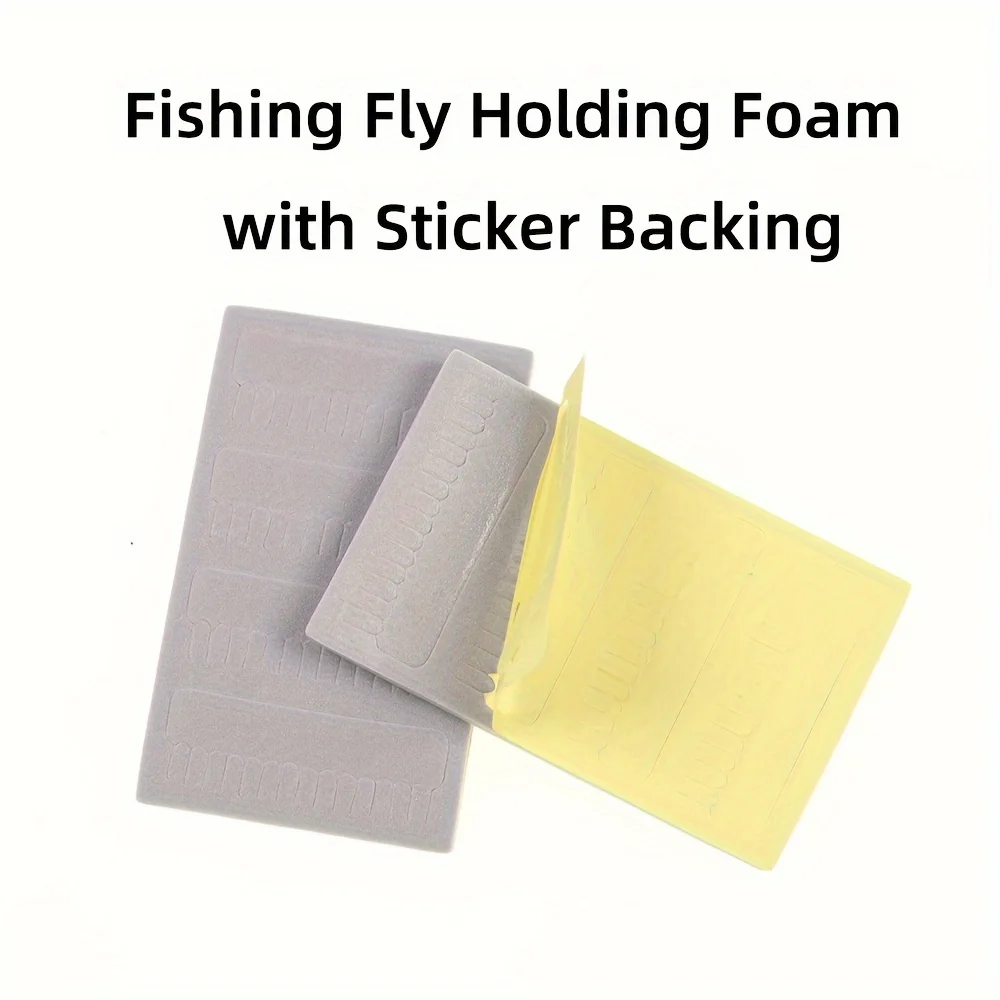 6 Stück Fliegenhalteschaum mit Klebestreifen für Angelbox, Tasche, Köderbox, Fliegenetui, DIY – Detail 2