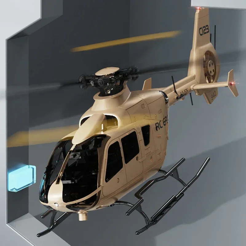 

Lhelicopter Era C123 6 Channels Dual Brushless Remote Control Stunt Helicopter One-Click Upside Down Powerful Gyroscope