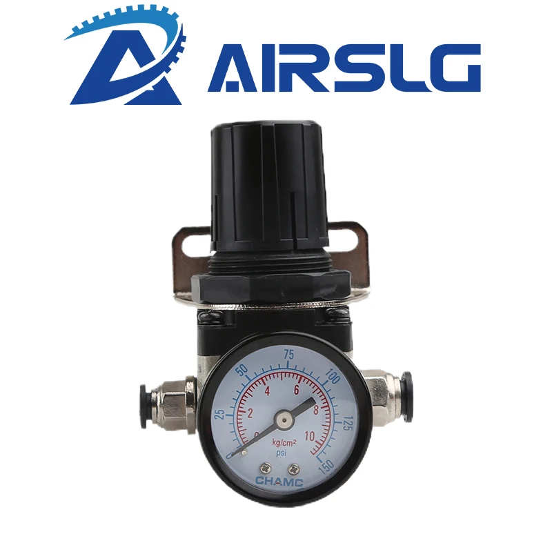 

AR2000 AR3000 G1/4'' Pneumatic Mini Air Pressure Relief Control Compressor Regulator Treatment Units Valve with 4MM-16MM Fitting