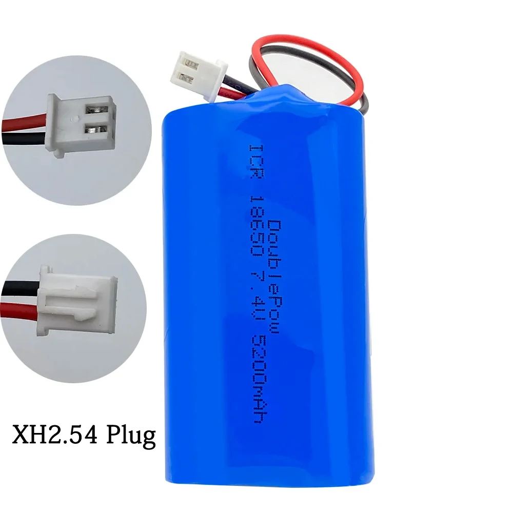 Doublepow 100% Original 18650 lithium battery 7.4v 5200mah rechargeable battery pack megaphone speaker  protection board