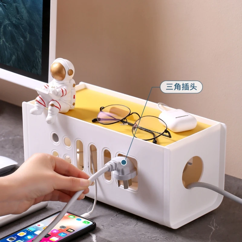 صندوق تخزين الكابلات متعدد الوظائف لوحة الطاقة إدارة الأسلاك المقبس سلك حالة سلامة غرفة المنزل شبكة خط صندوق تخزين