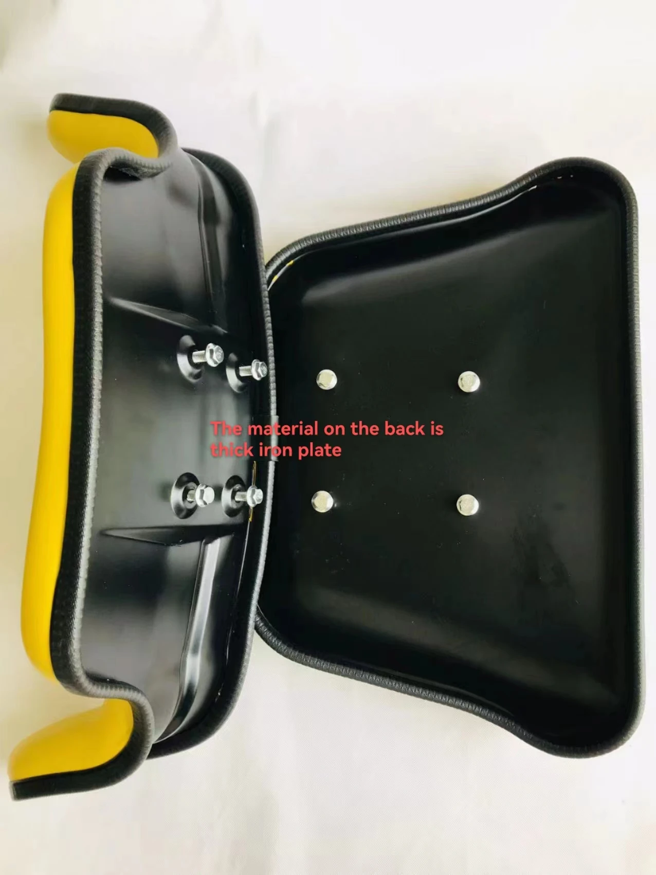 New Yellow & Black Tractor Suspension Rail Style Seat Wrap Around Backrest Fits John Deere 2530 2550 More