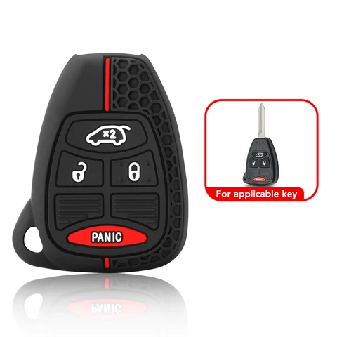 Силиконовый Чехол Для Ключей Для Dodge Avenger Caliber Jeep Patriot Cherokee Compass Chrysler Pacifica 300C Voyager - Чехол-д...