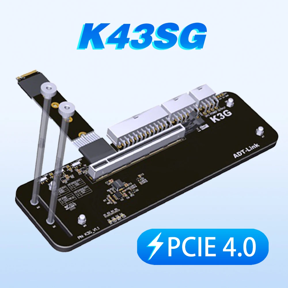 

2023 NEW K43SG Laptop M.2 NVMe M Key to PCIe 4.0 x16 Connector 64Gbps PCI-e 16X to M.2 NVMe eGPU Adapter NUC/ITX/STX/Notebook PC