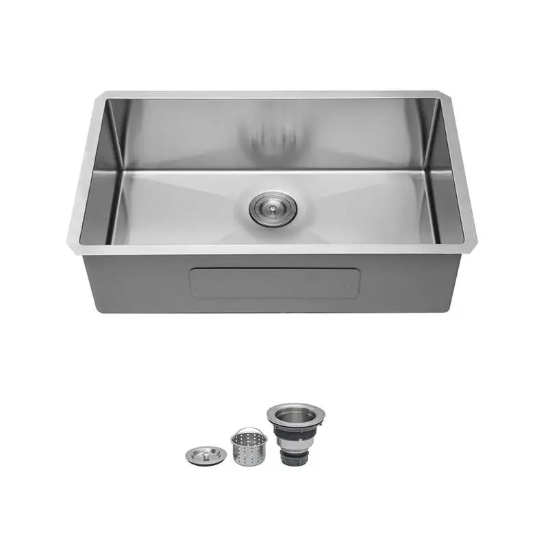 

30 Inch Undermount Sink 30 x 18 x 9 Inch Stainless Steel Kitchen Sink 16 Gauge 9 Inch Deep Single Bowl Basin with Drain