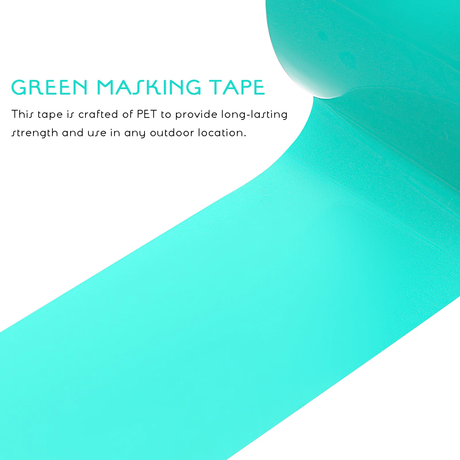 

1 Roll Green Marking Pet Durable Outdoor Warning Tape For Construction Sites Trails Boundaries Decorative Use Barricade Safety