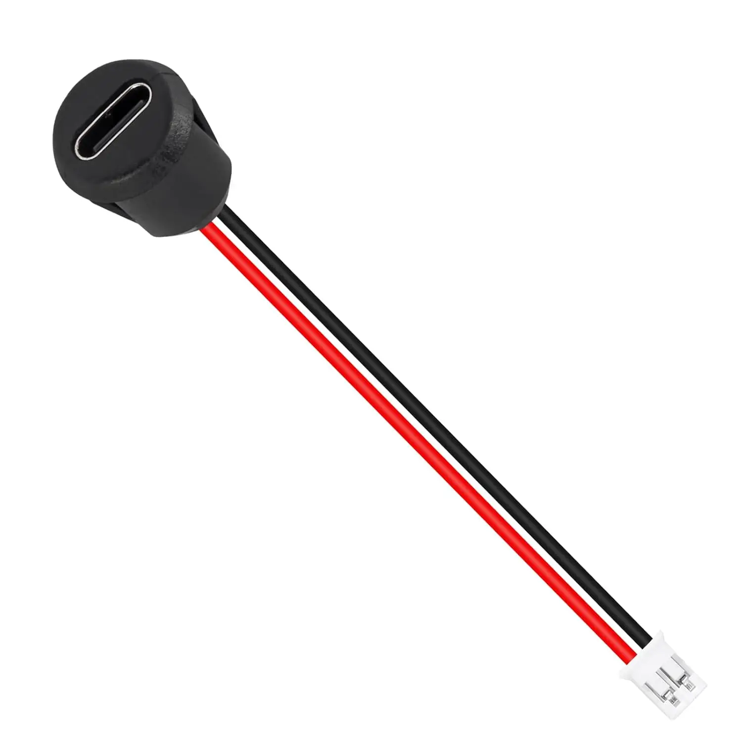 10 peças chassi fêmea tipo c 2p crimpagem direta usb chassi fêmea conector jack porta de carregamento fêmea à prova d'água com fivela de cartão