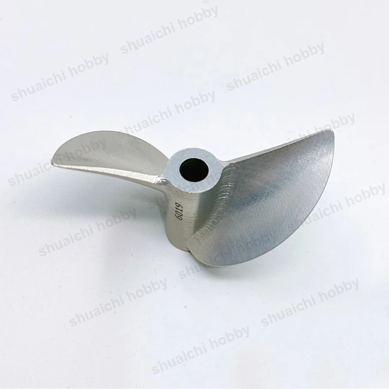 1PCS Innenloch 6,35mm 2-Blatt Propeller für 1-2 meter RC Boot Durchmesser 60mm/62mm/64mm/66mm Aluminium Legierung Positive/Negative Paddel