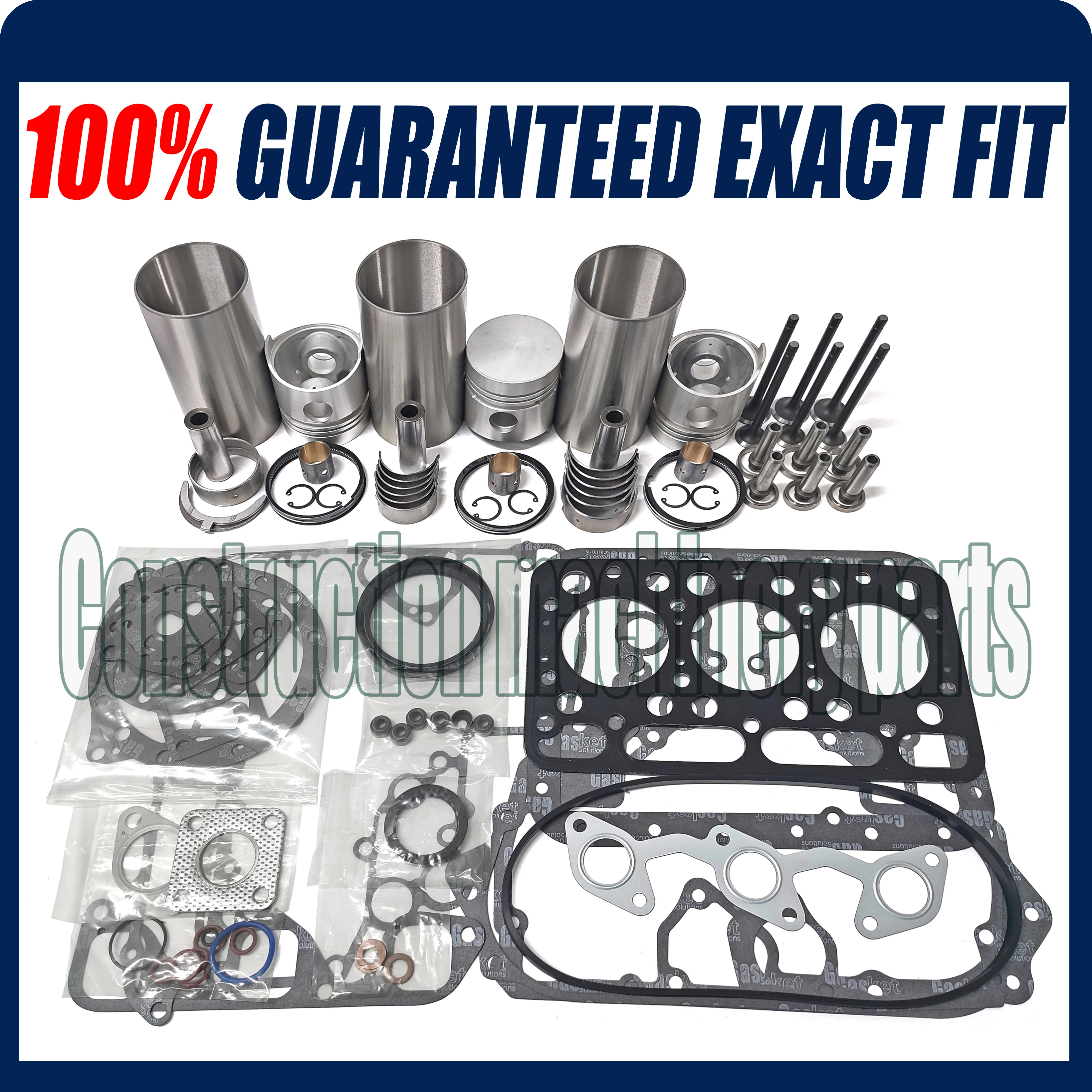 

Overhaul Rebuild Kit for Kubota DH1101 D1101 Engine L245 L245DT L245C Tractor Liner Kit Bering Gasket Set