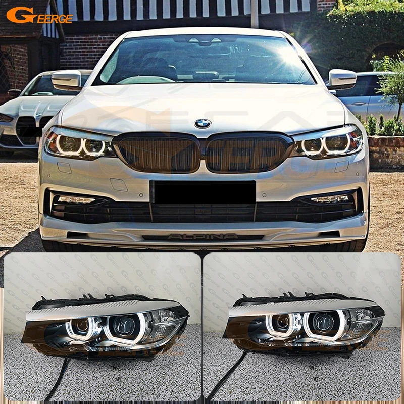 For BMW 5 Series G30 G31 G38 F90 M5 Excellent Ultra Bright Refit Day Light DTM Style Led Angel Eyes Kit Halo Rings