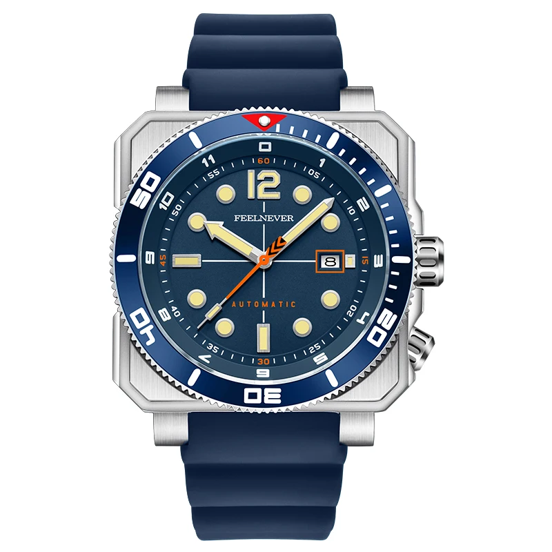 FEELNEVER Neue Saphir-Automatikuhren für Herren, modische Business-Taucheruhr für Herren, 1000 m wasserdicht, mechanische Herren-Armbanduhr