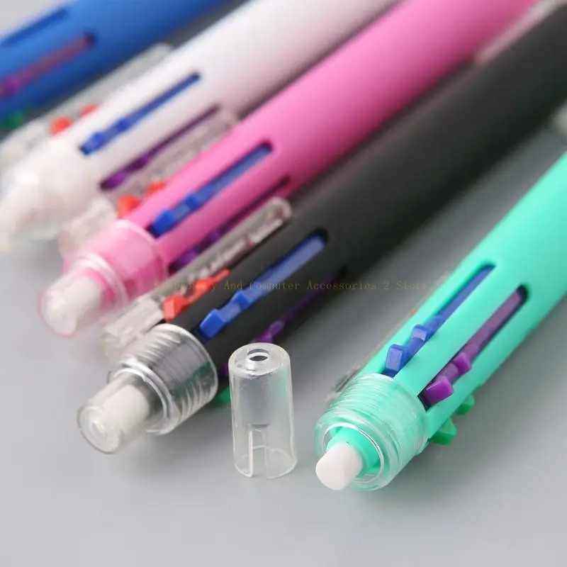 0.7mm 5 Colors In Retractable Ballpoint Pens Mechanical Pencil Smooth Writin