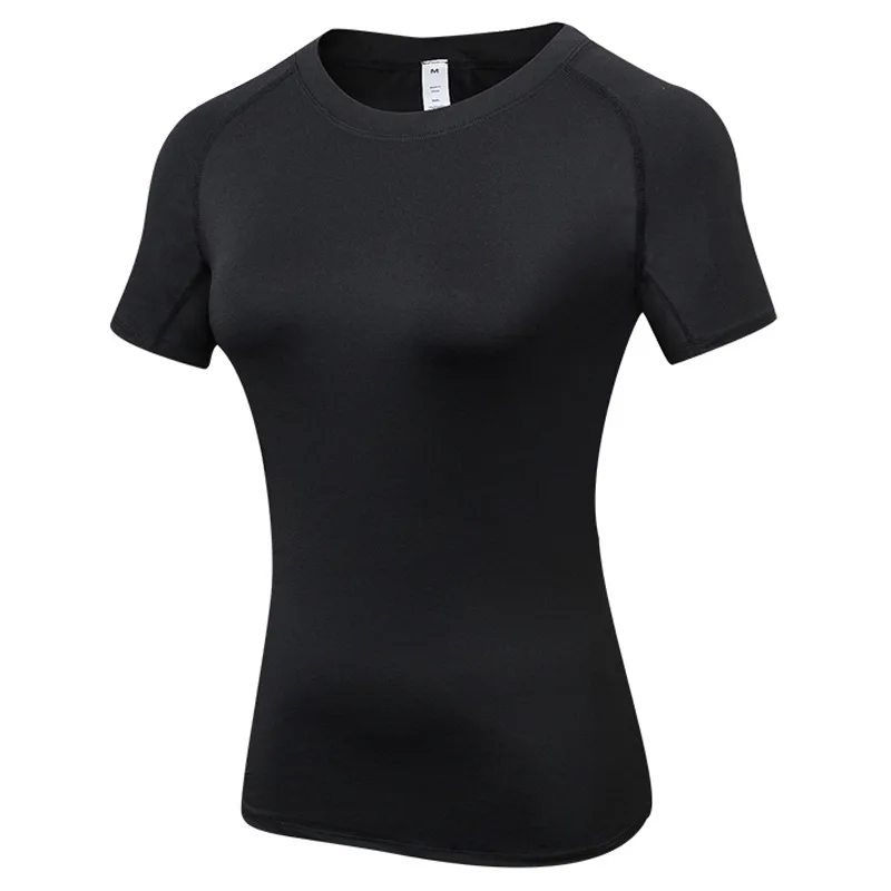 Solid Yoga Tops Women Sports Shirt Quick Drying Gym Jerseys Fitness Blouse Running Tshirts Female Compression Tights Sportswear