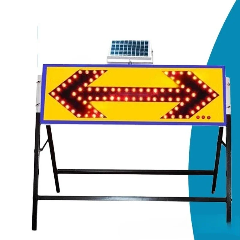 Solar arrow light LED road construction sign traffic night light