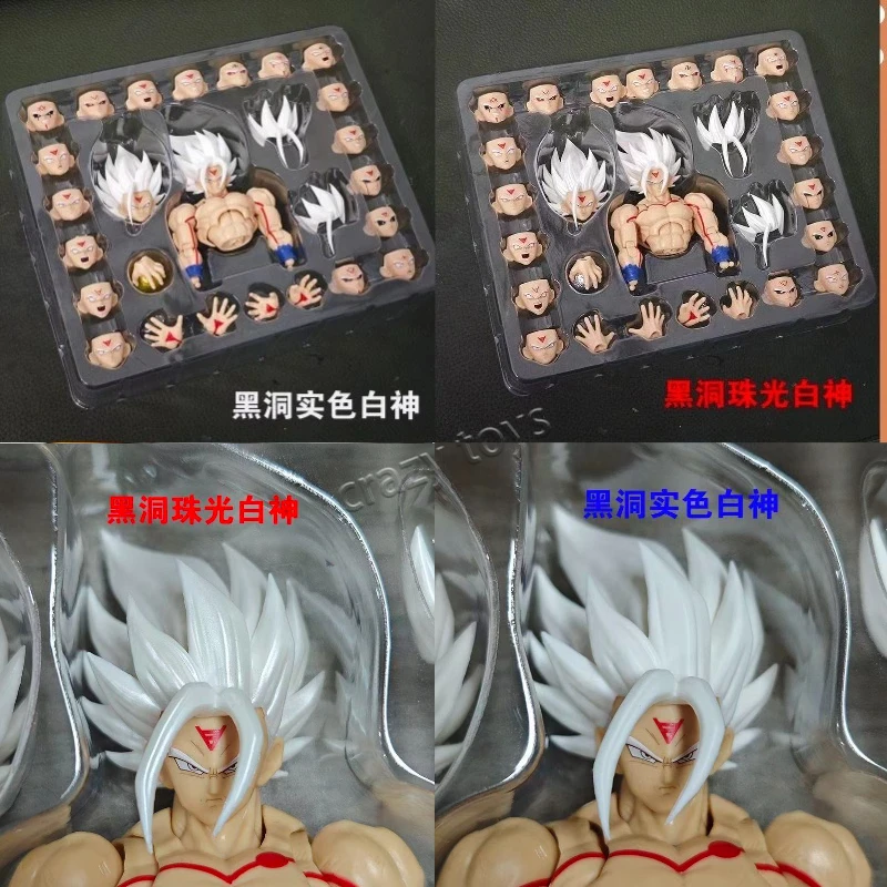 

Black hole Studio Dragon Ball Son goku Action Figure White God PVC Upper body plainface carving SHF accessory kit Toy