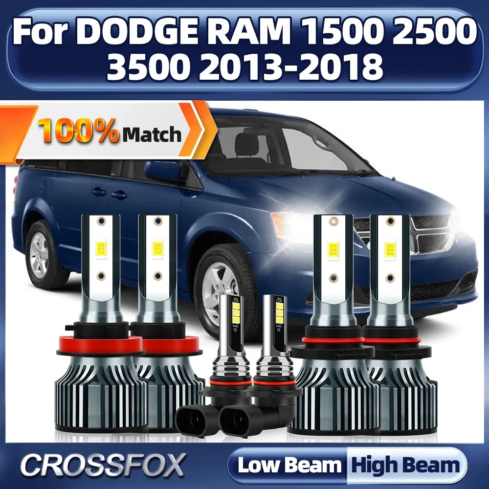 

LED Headlight Bulbs 60000LM Super Bright Car Lights 12V CSP Chip Fog Lamps For DODGE RAM 1500 2500 3500 2013-2015 2016 2017 2018