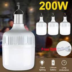 Portable Camping Light USB Rechargeable LED Emergency Lamp Bulb Hook Up Tent Light Garden Lighting Fishing Lantern Night Lights