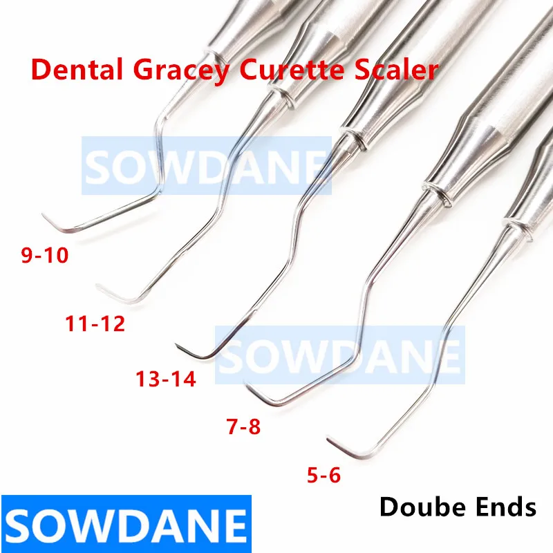 Dental Tooth Cleaning Scaler Dental Professional Gracey Curette Periodontal Bone Curettes Perio Dental Instrument Tool Hand use