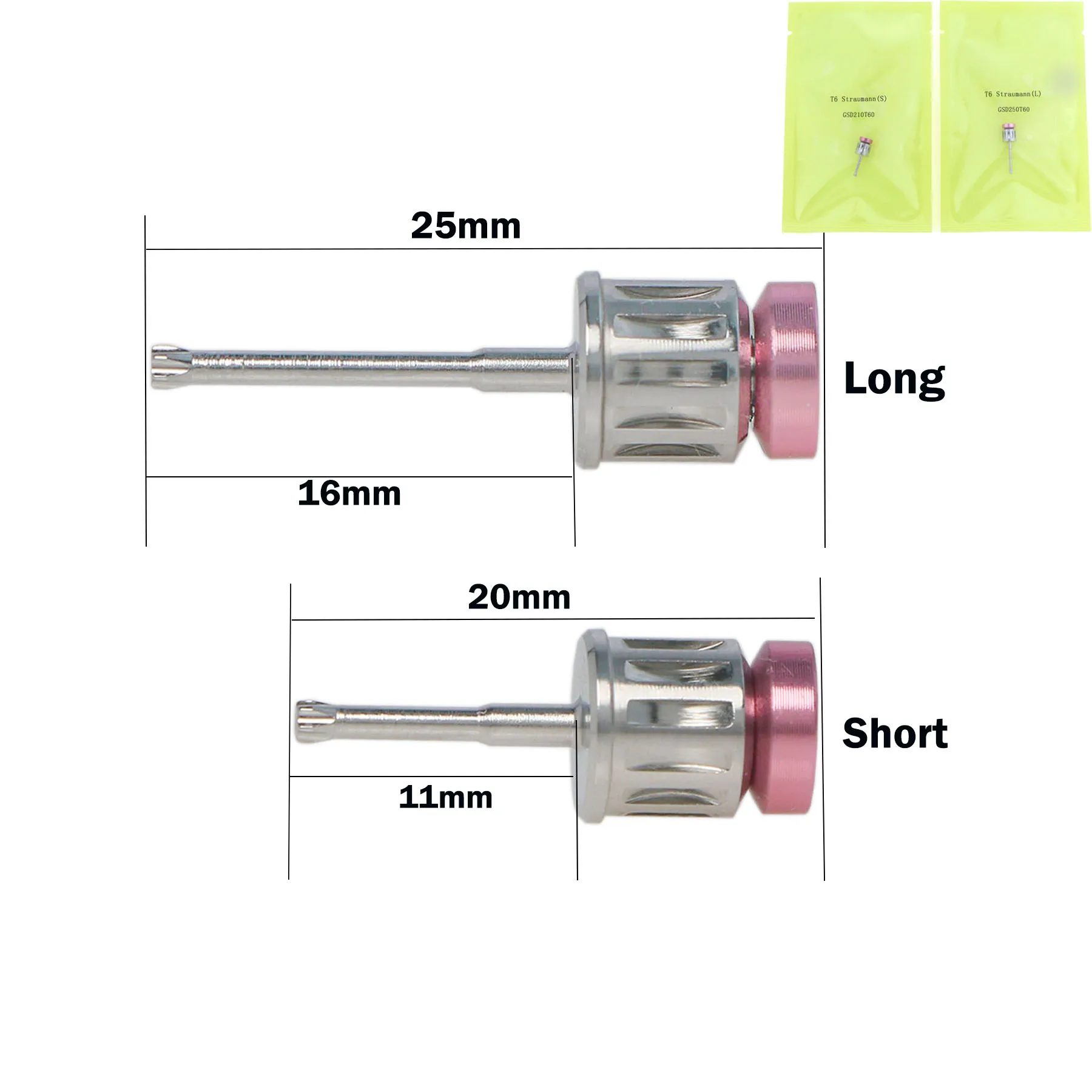 

Dental Implant Hand Drivers Fits Straumann T6 Drivers Long Short Manual 2 Pcs Screwdrivers Autoclavable