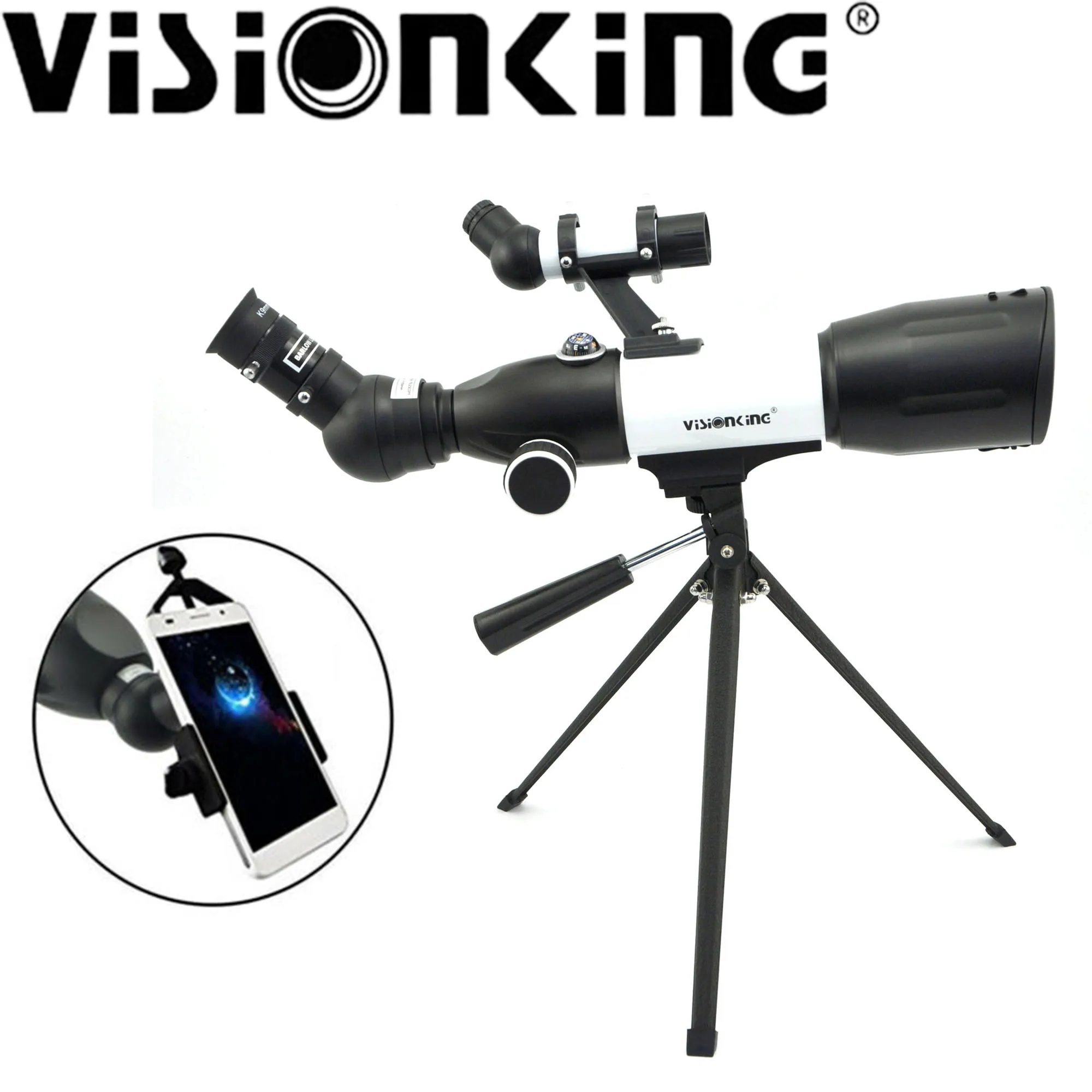 

Visionking 120x 50350 Refractor Astronomical Telescope With Compass Observation Tripod Monocular HD Outdoor Watching Star Moon