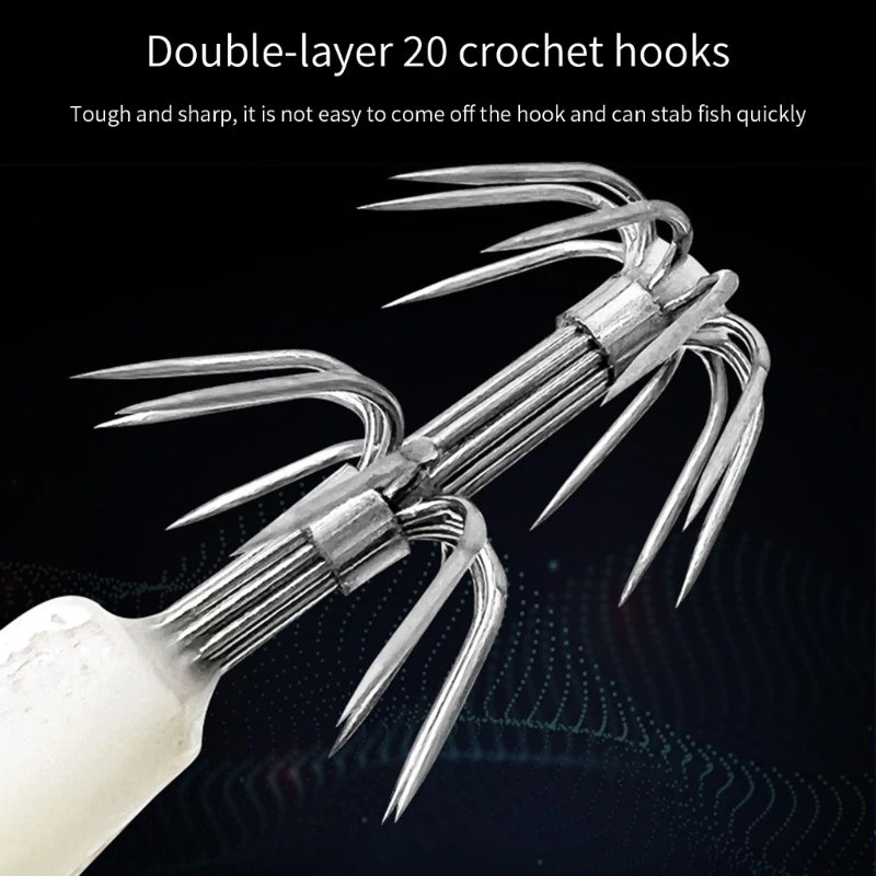 Fishing Squid Jig Hard Fishing Lures Luminously Shrimp Prawns Lures Enduring
