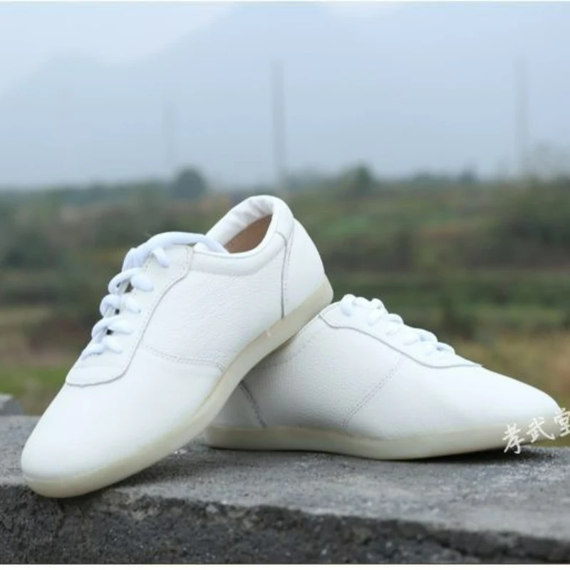 العلامة التجارية الكلاسيكية أحذية الكونغفو الرجال النساء الجلود فنون الدفاع عن النفس أحذية للجنسين مريحة تاي تشي حذاء الأزواج حذاء الكونغفو