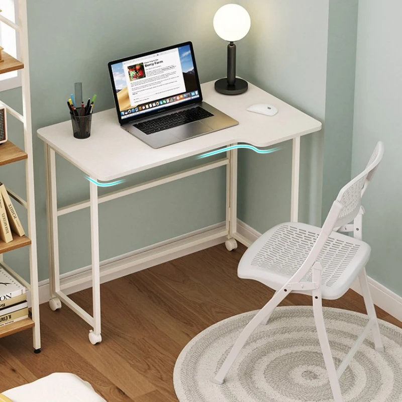 

Foldable Laptop Desk for Home Use, Mobile Bedside Study Table, Junior High Student Desk, Space-Saving Multifunctional Table