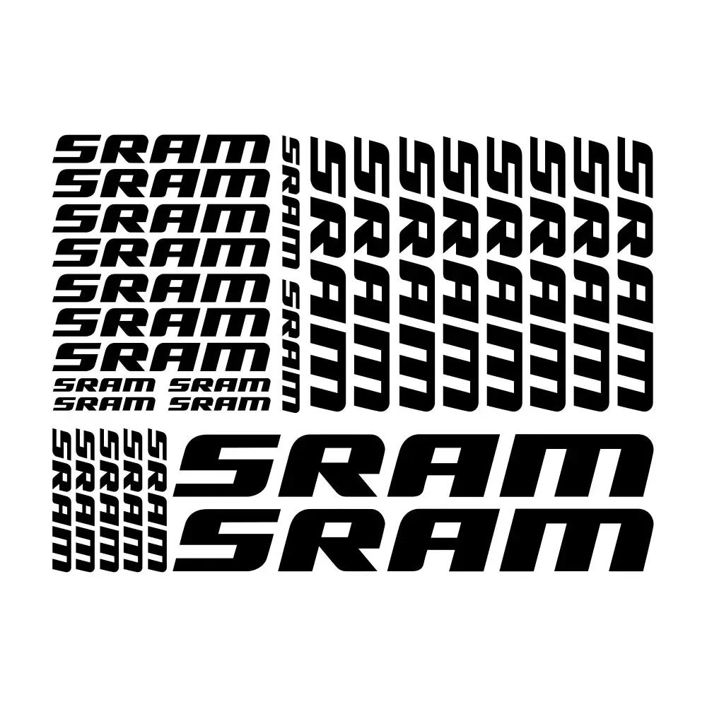 Etiqueta do carro compatível para sram vinil decalque adesivos folha bicicleta quadro ciclo ciclismo mtb protetor solar à prova dwaterproof água, 30cm * 21cm