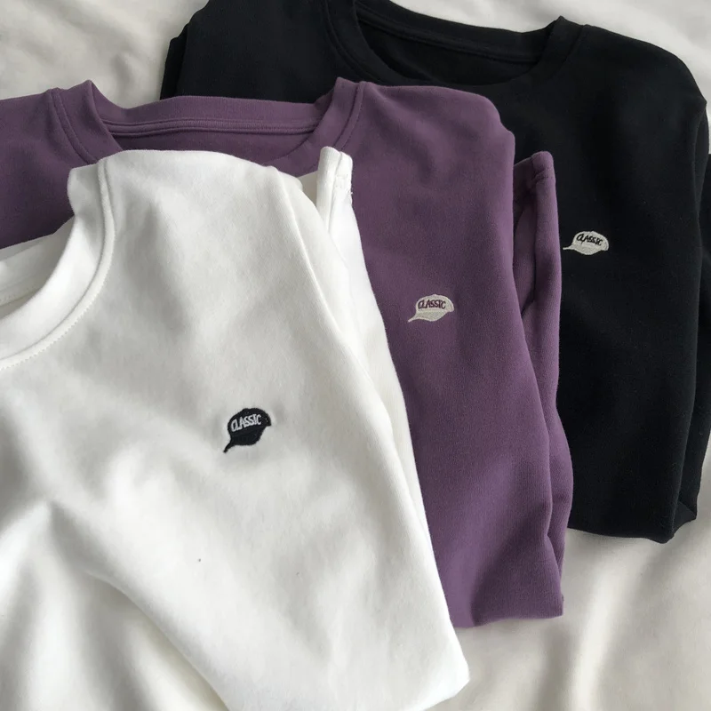 Camiseta Feminina Plus Size 300 Pou ort Sve Fce, Estilo Coreano, Gola Redonda, Estampa Casual, Top de Verão para Meninas Plus Size