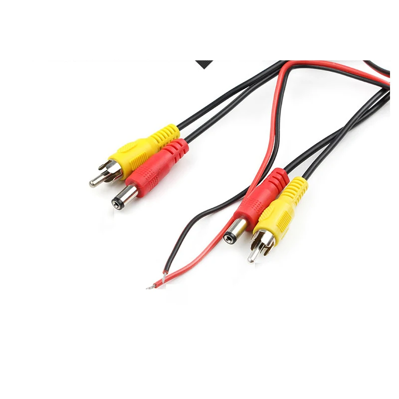 AV Cable Universal auto RCA AV Cable wire harness for car rear view camera parking 6 video extension cable Integrated Line Video