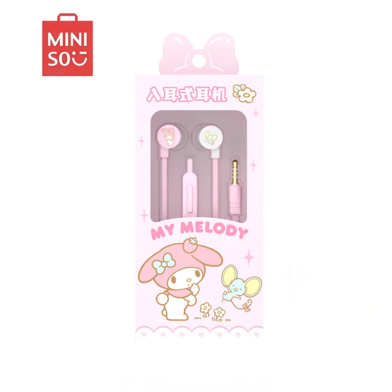 

Sanrio Kuromi In-ear Wired Earphones Cinnamoroll Music Headset Pochacco Kawaii Games Sports Headphones My Melody Girls Gifts 031