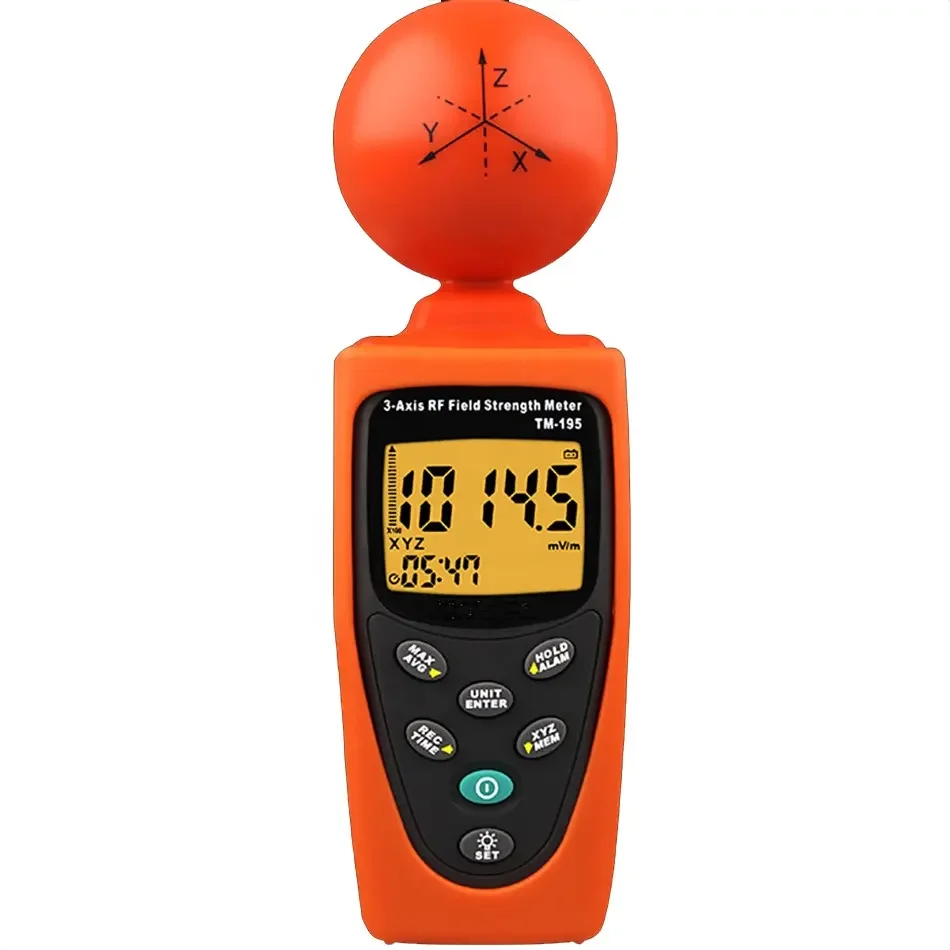 Détecteur de rayonnement électromagnétique à haute fréquence Compteur de champ RF à 3 axes TM-195 TENMARS