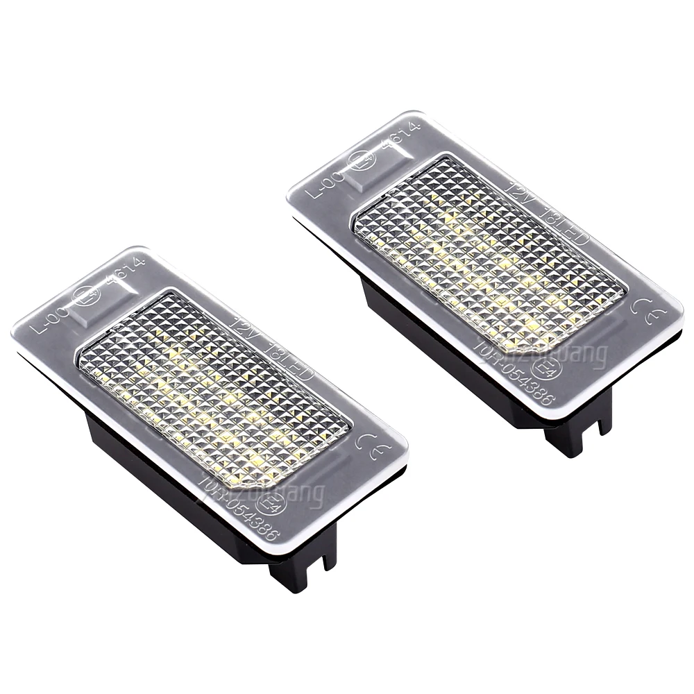 2PCS LED License Number Plate Light Lamp For VW Golf Jetta MK6 Passat B6 B7 Polo Tiguan Touareg Touran Audi A1 A3 Q3 Seat Ibiza