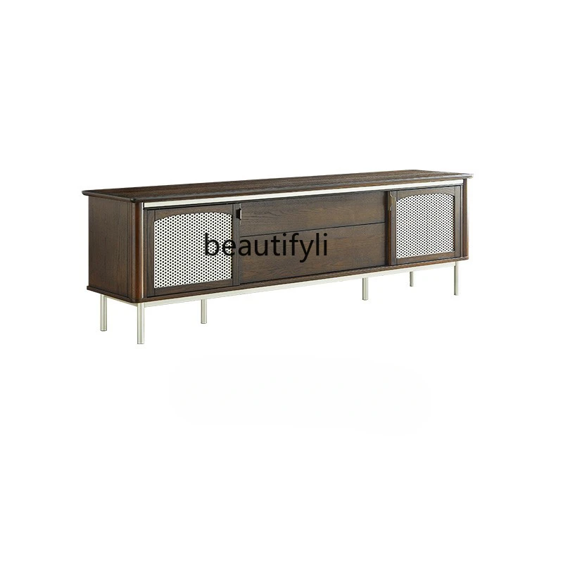 

Modern Minimalist American Light Luxury Solid Wood TV Cabinet Combination Minimalist Modern Living Room furniture living room