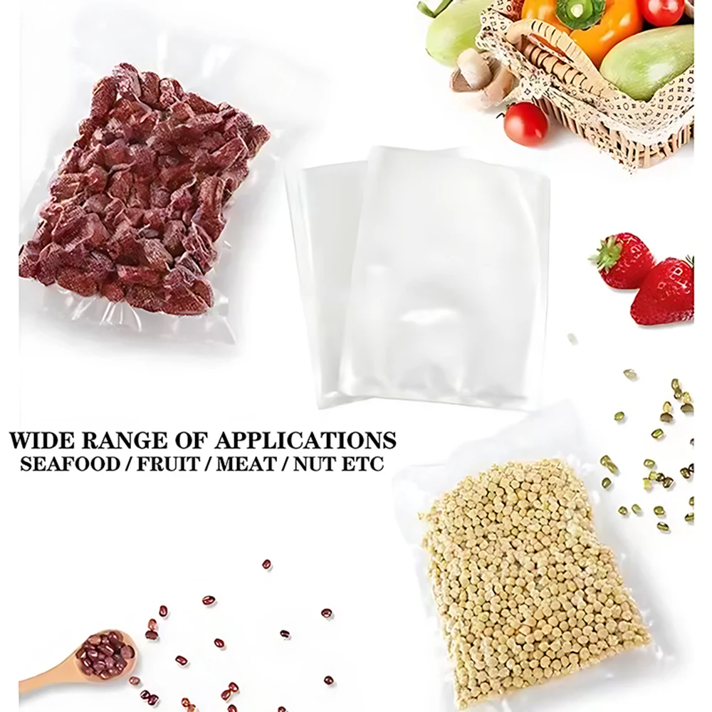 50PCS/Lot BPA-Free Vacuum Food Bags, Vacuum Sealed Storage Bags For Food Storage and Preservation,Reusable Vacuum Sealer Bag