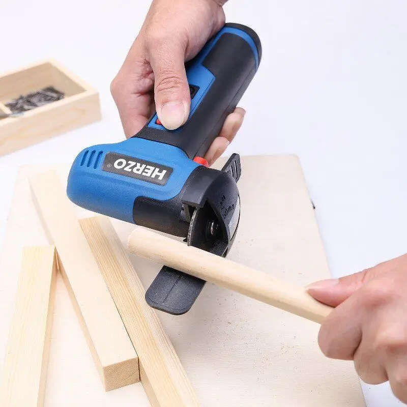 HERZO 7.2V Cordless Type-c USB Rechargeable Brushless Mini Grinder Cutter for Cutting Polishing Ceramic Tile Woo