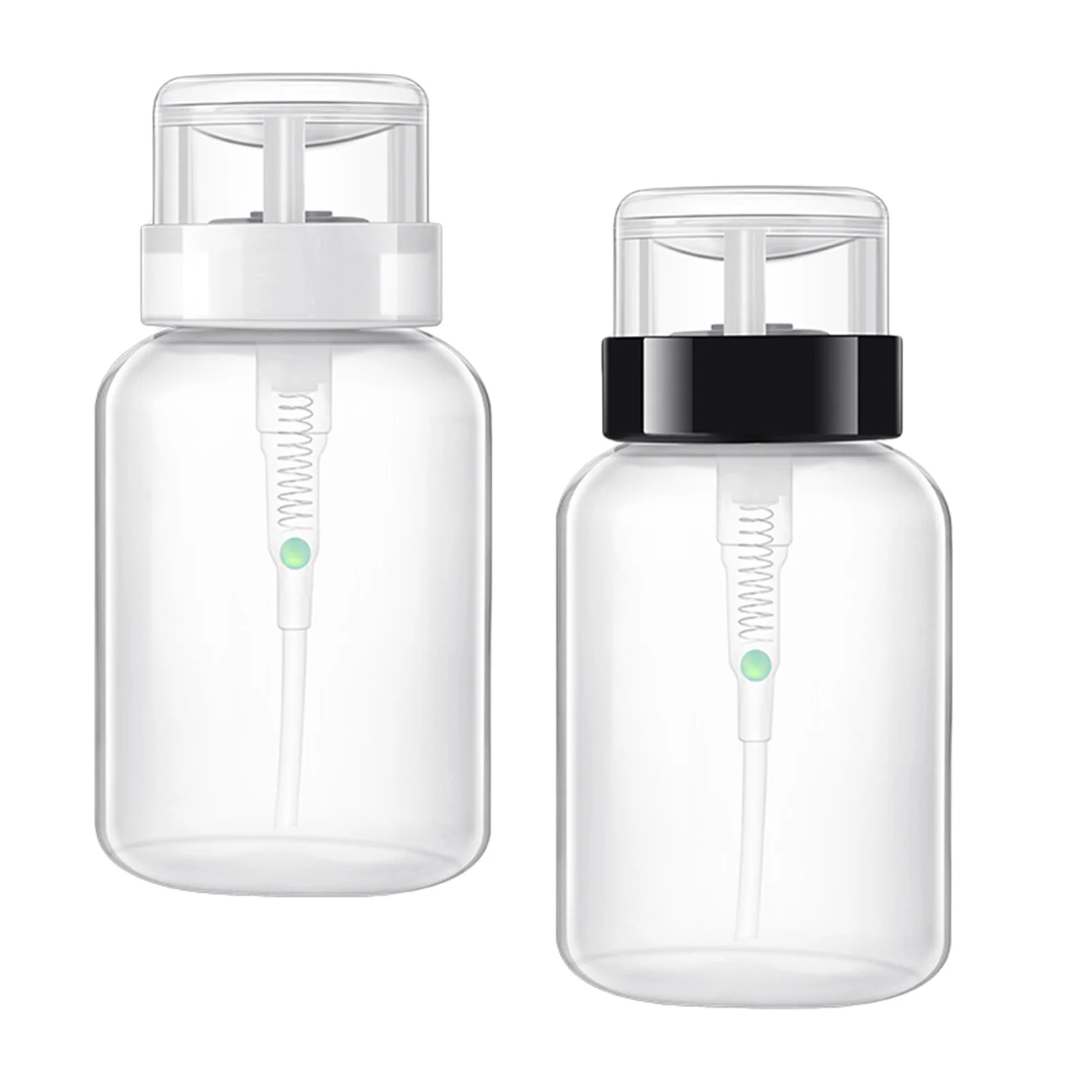 2 قطعة 200 مللي مزيل طلاء الأظافر زجاجات فارغة الصحافة موزع مع مضخة قابلة للقفل لسهولة الاستخدام منع النفايات ضخ موزع #2