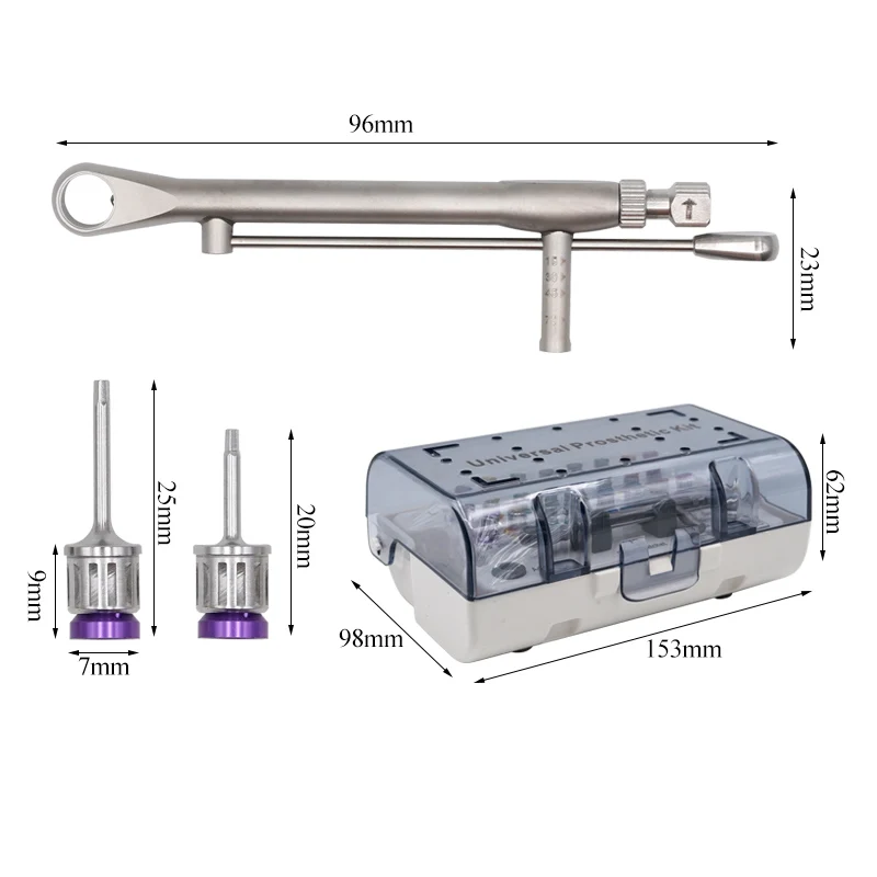 16pcs Dental Universal Implant Torque Screwdriver Wrench Prosthetic Restoration Kit Dentist Implant Prosthetic Tool 10-70NCM