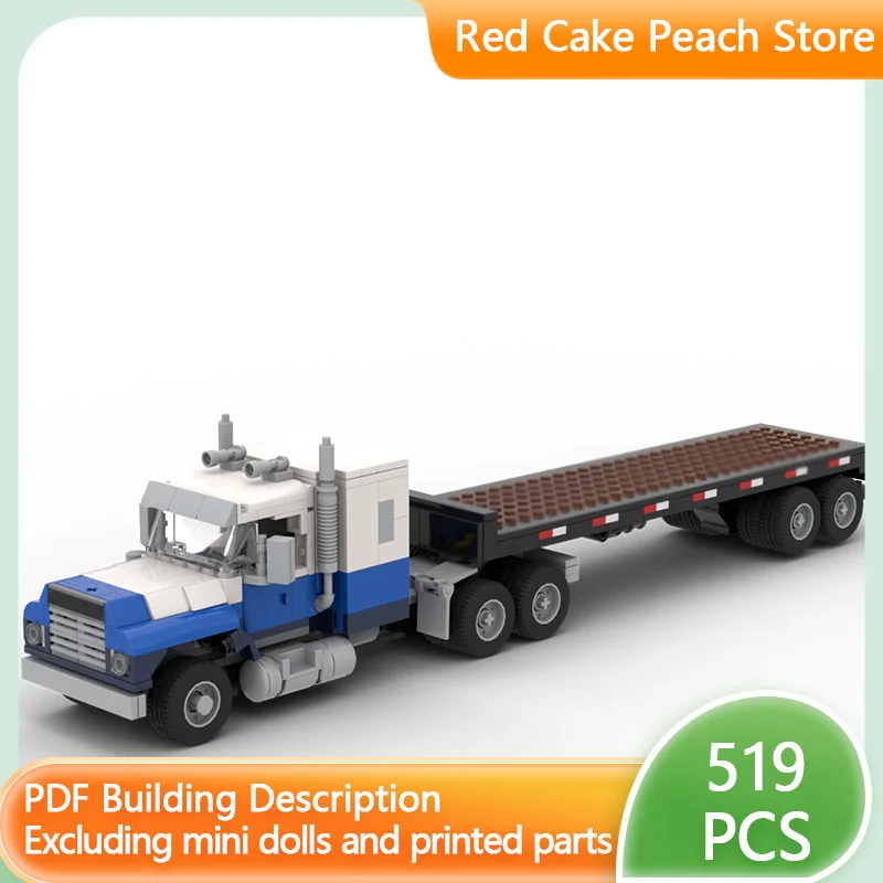 

Модель городской автомобиль MOC, строительные кирпичи, тяжелый грузовик со спальной кабиной, модульная технология, детские праздничные подарки, сборка игрушек, костюм