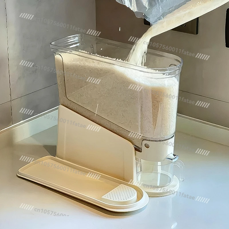 

Household Crevice Rice Bucket, Food Grade Sealed Insect-proof and Moisture-proof Pressing Rice Bucket