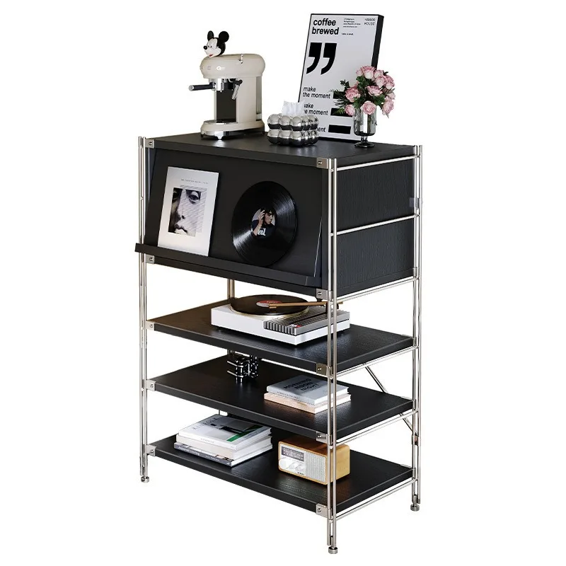 

Cabinet Living Room Shelf Floor Magazine Record Display Cabinet Coffee Corner Dining Table Side Storage Rack
