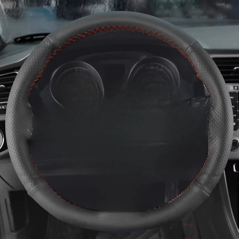 Toyota bZ4X 3X Air pro+ 2025 DIY hand stitched non-slip genuine leather Car Steering Wheel Cover