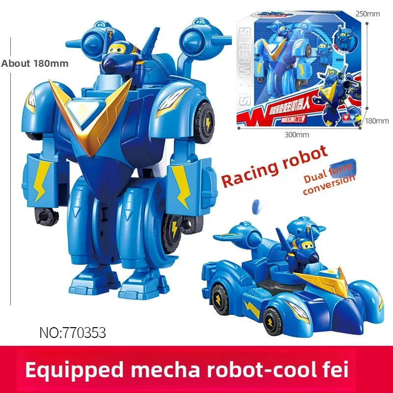 "Audi Twin Spin Super Wings Power Gear Transformando Robô Mecha Carro de Corrida - Veículo de Brinquedo Infantil Led"