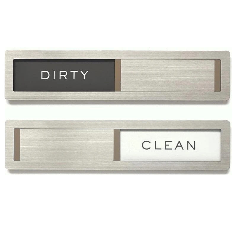 Dishwasher Magnet Clean Dirty Sign Stainless Steel Magnetic Dirty Sliding Indicator Easy to Read & Slide for Kitchen Decor Sign