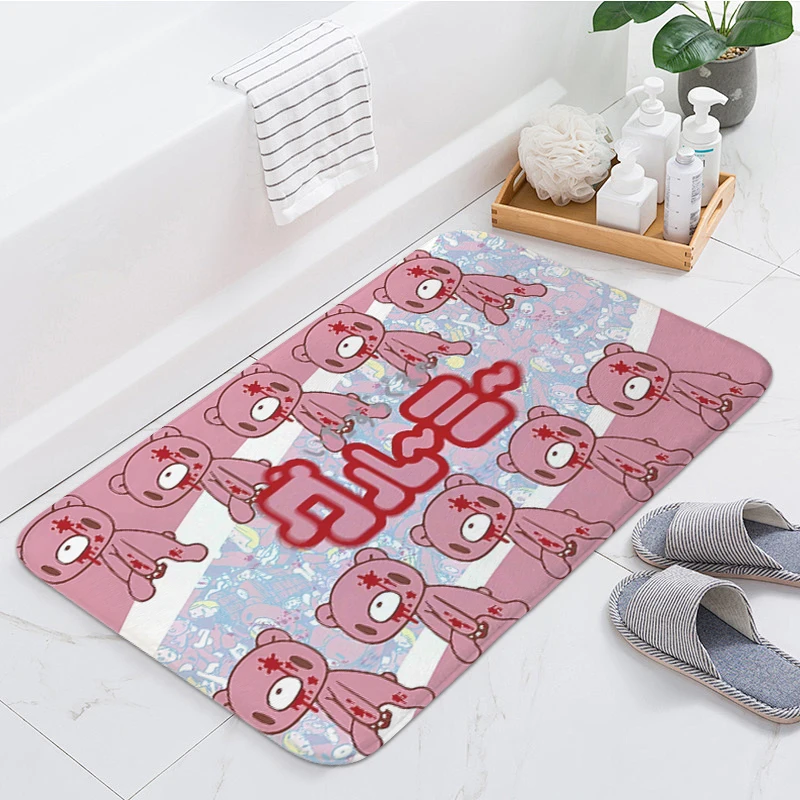 Waterproof Bathroom Mat Non-slip D-Gloomys Bear Balcony Corridor Carpet for Kitchen Custom Doormat Entrance Door Bedroom Rug