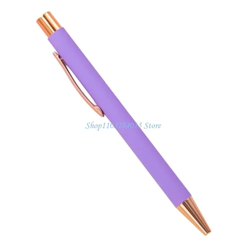 R6FF Metal Ballpoint Pen 1.0mm Pressing Pen Black Stationery Pen Gift Pen Smooth Writing Pen for Student