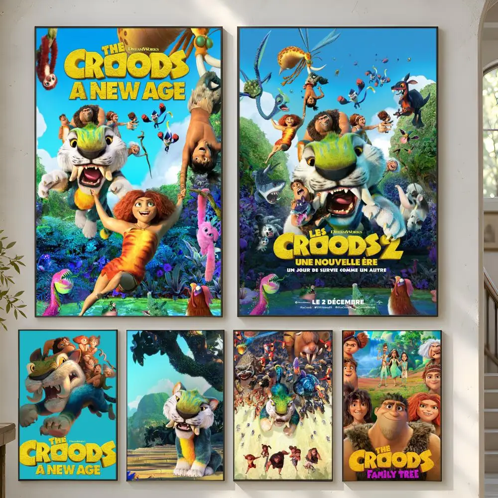 Animated Movie The Croods Poster HD art sticky wall waterproof home living room bedroom bar aesthetic decoration