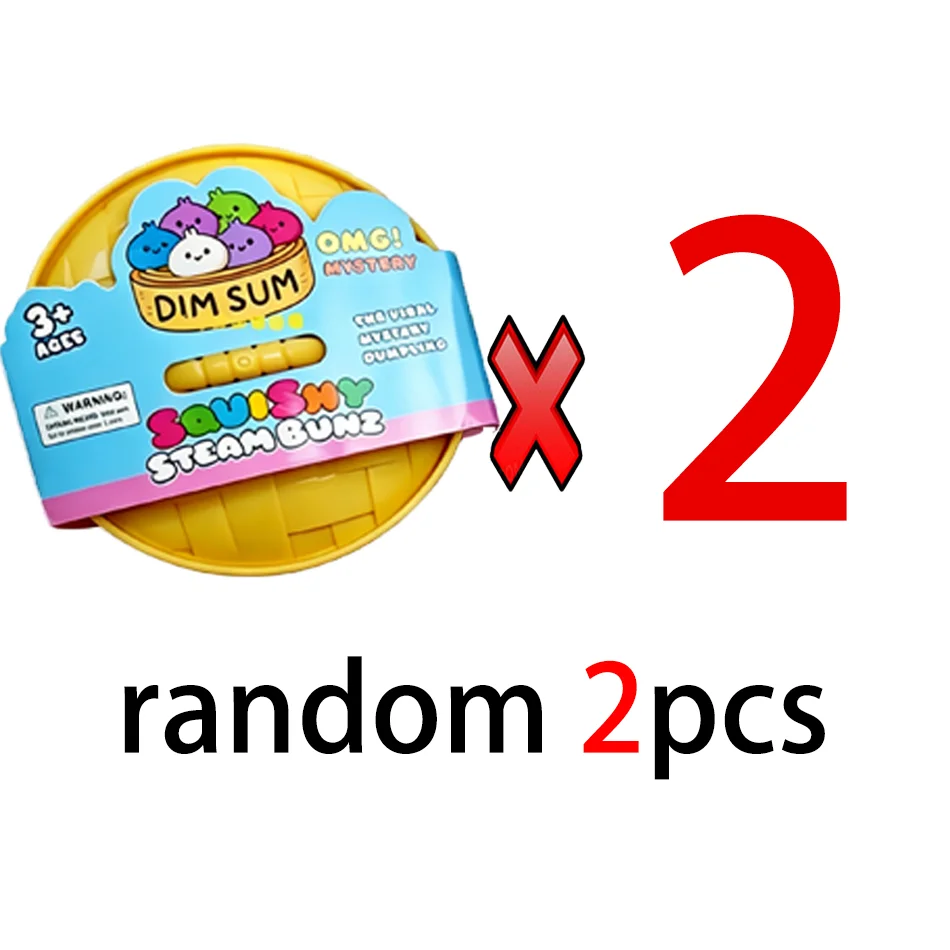 Glitzer-Dumpling-Squishy mit Box – Sensorischer Dampf-Dumpling aus weichem TPR-Teig für Dekompression, Fidget-Spielzeug, Stressabbau-Geschenk